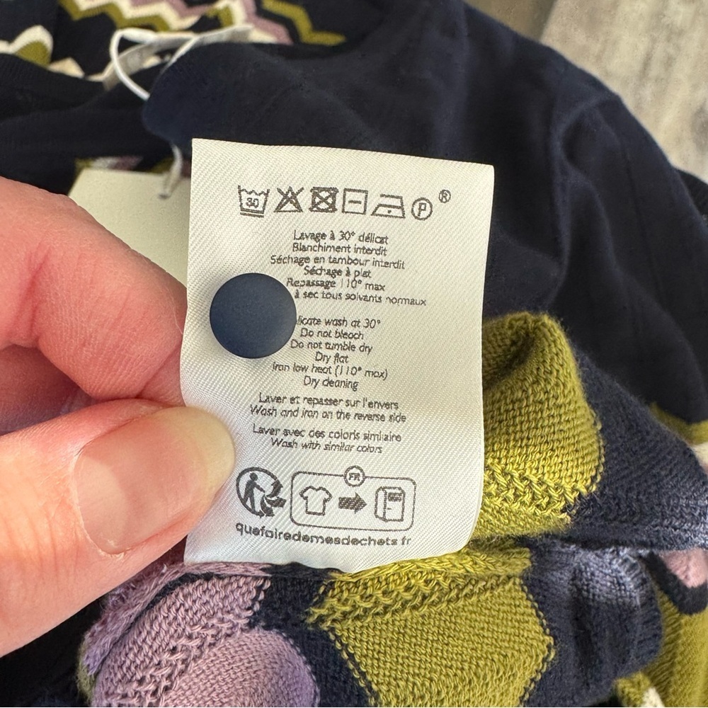 NWT! Sezane Two-Piece Set June Pamiane Chevron Sweater Skirt and Cardigan - Picture 13 of 14
